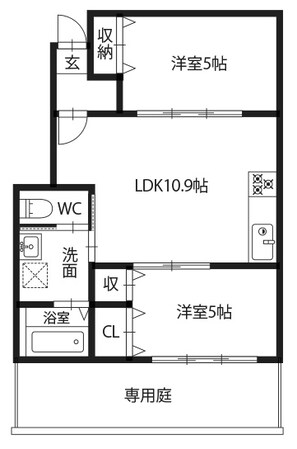 ピース リベルタ 川内北原の物件間取画像